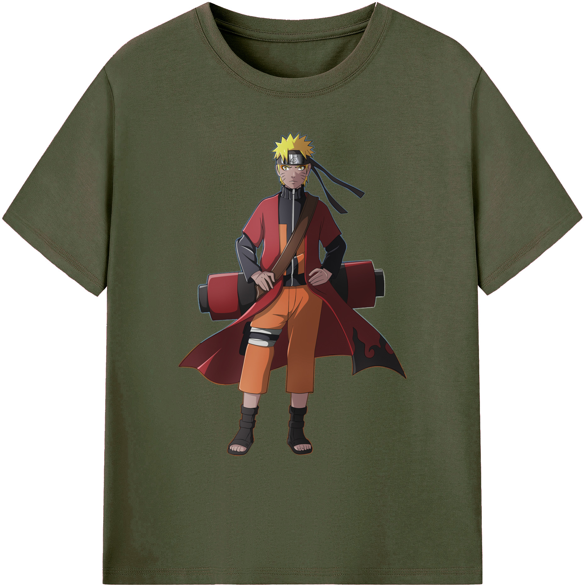 （画像用） NARUTO -ナルト- うずまき ナルト Uzumaki Naruto 綿100％ メンズ半袖Tシャツ｜肌触りやわらか＆通気性